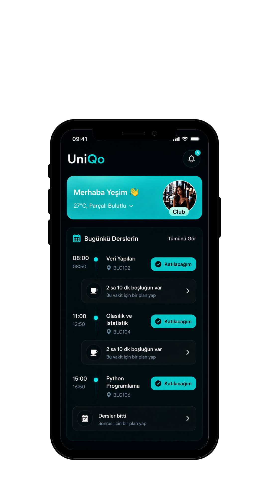 UniQoo uygulama ekranı